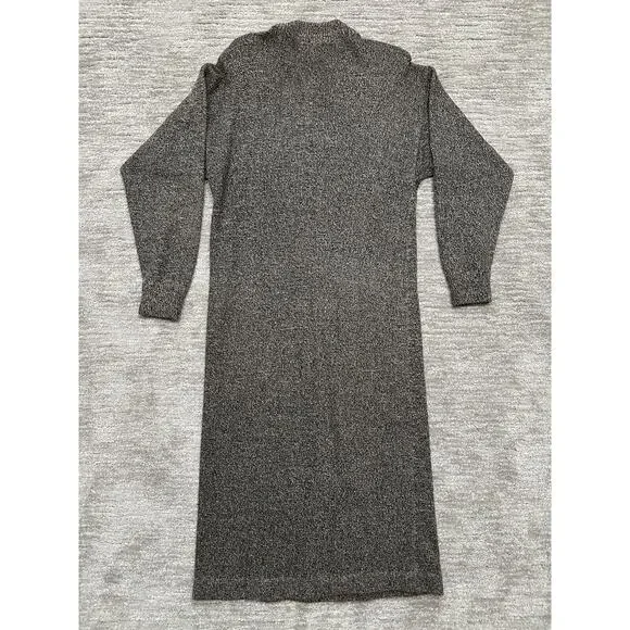 VTG Horchow Sweater Dress Womens 6 Brown Lambswool Blend Classic Long Sleeve - Picture 5 of 11